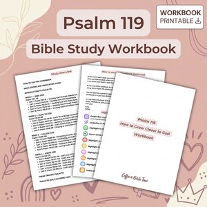 Psalm 119 Bible Study Workbook | 4-Week Christian Bible Study Guide | EASY Bible Study Method Printable PDF - Image 1